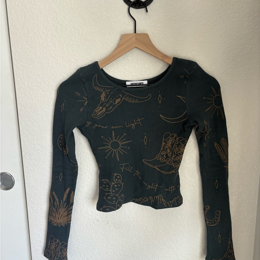 Gray crop top thermal